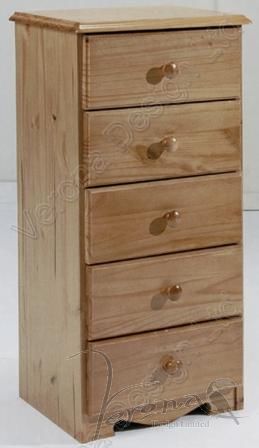 Verona Narrow Chest of Drawers 5 Drawer | Antique